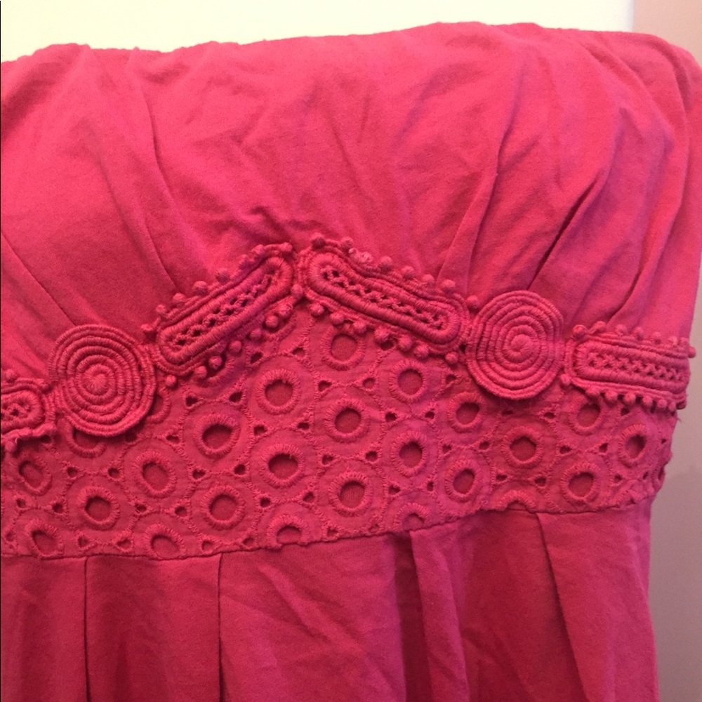 Language Los Angeles pink strapless dress X-S